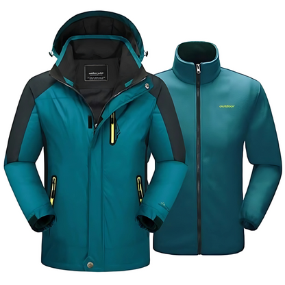 Two in One Waterproof Ski Jacket With Fleece Layer