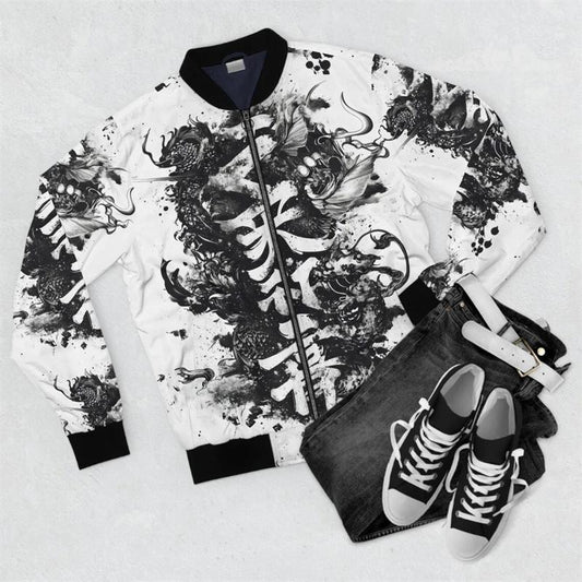 Dragon Graphic Bomber Jacket