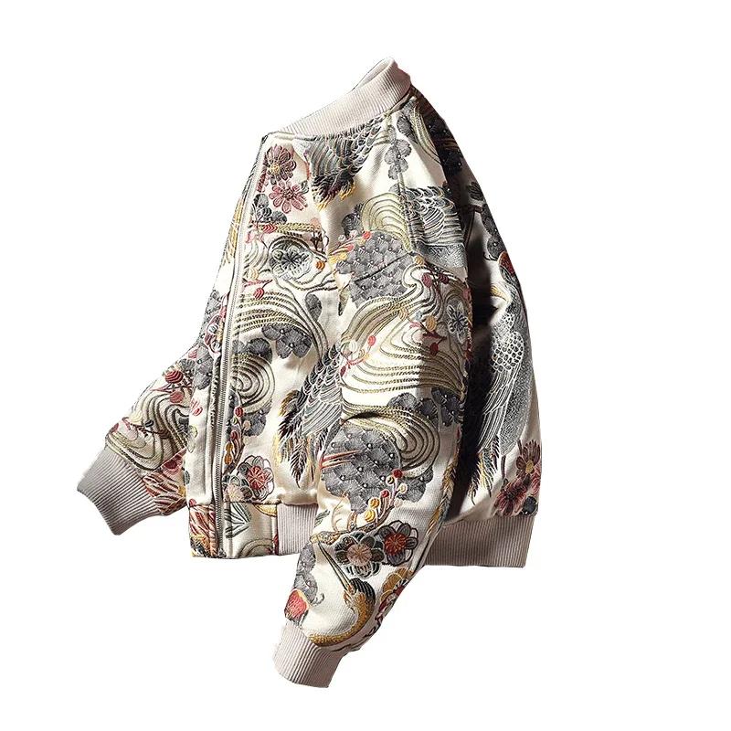 Floral Embroidered Bomber Jacket