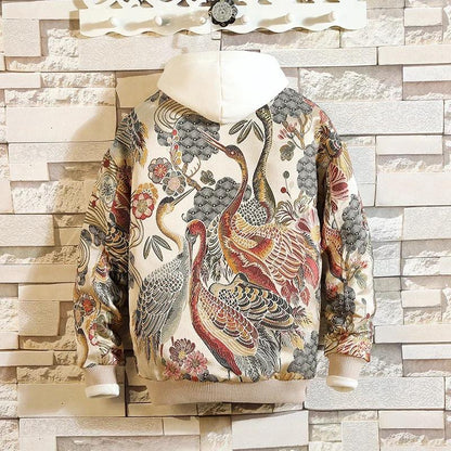 Floral Embroidered Bomber Jacket