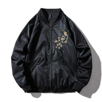 Embroidered Dragon Bomber Jacket