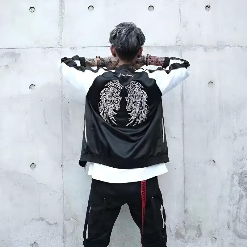 Embroidered Streetwear Bomber Jacket