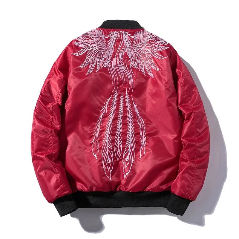 Feather Embroidered Bomber Jacket