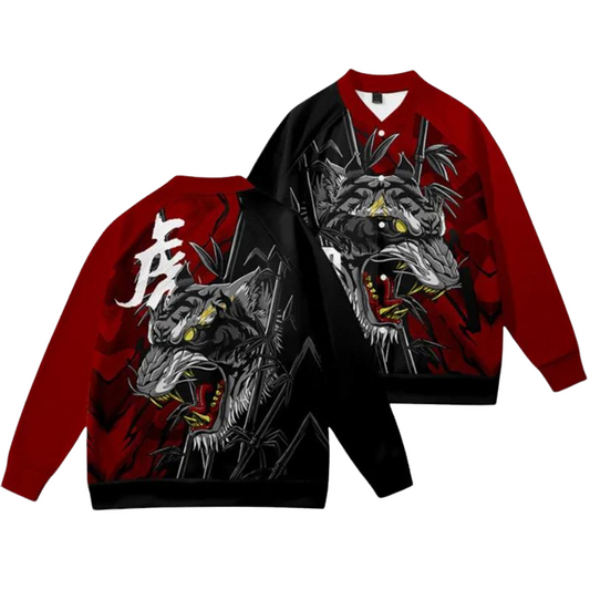 Intense Tiger Graphic Bomber Jacket