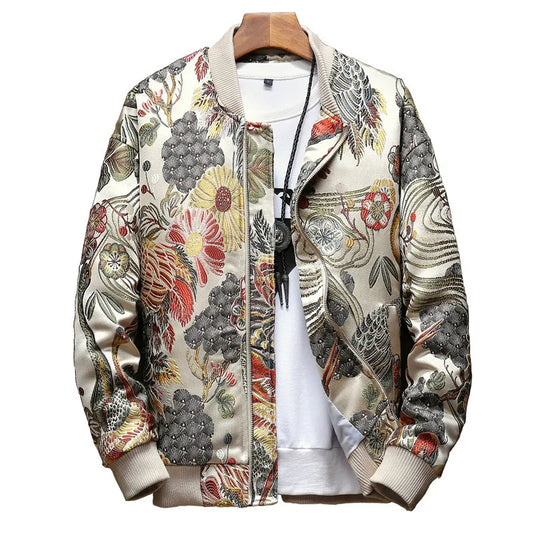 Japanese Retro Embroidered Bomber Jacket