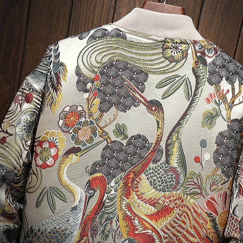 Japanese Retro Embroidered Bomber Jacket