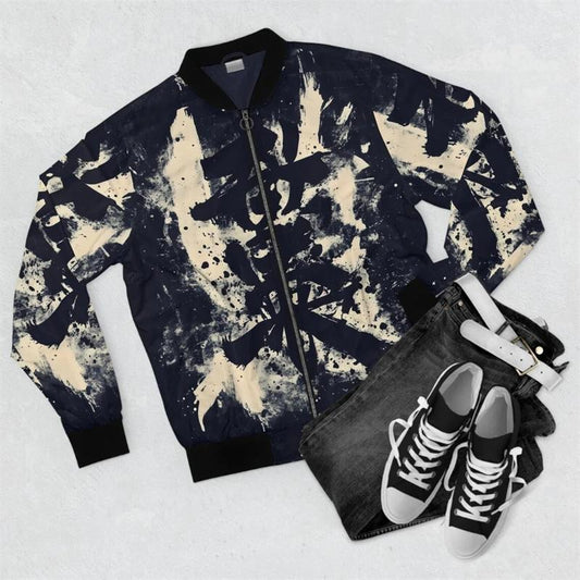 Minimalist Print Bomber Jacket