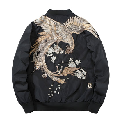 Phoenix Embroidered Bomber Jacket