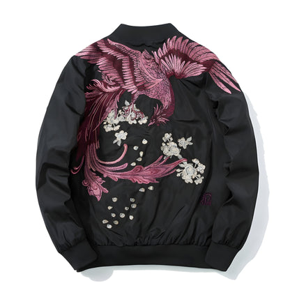 Phoenix Embroidered Bomber Jacket