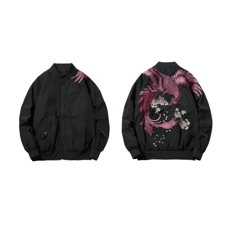 Phoenix Embroidered Bomber Jacket