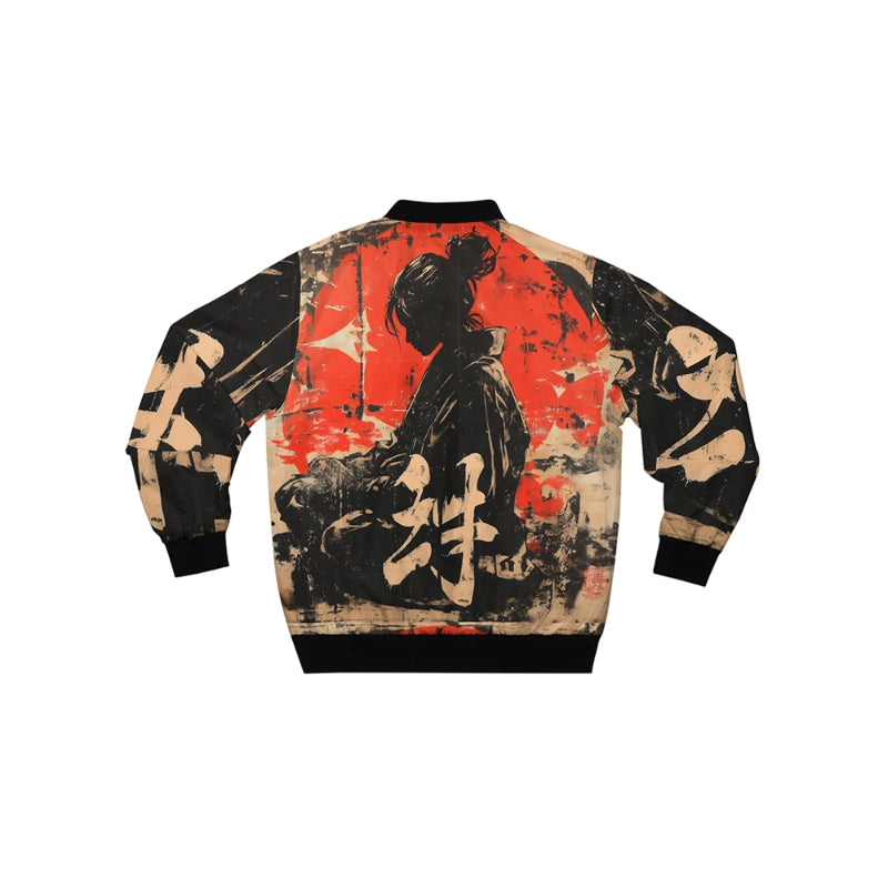 Samurai Silhouette Bomber Jacket