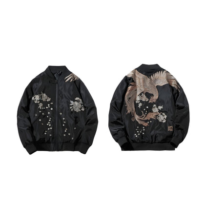 Sukajan Phoenix Embroidered Bomber Jacket