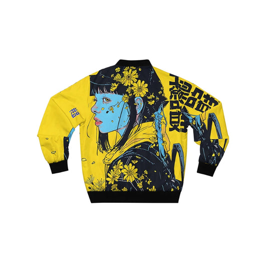 Vibrant Japanese Art Printed Bomber Jacket