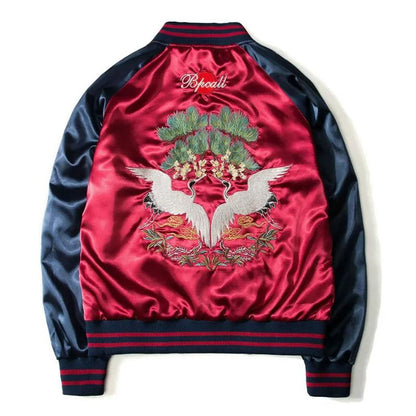 Vintage Embroidered Sukajan Bomber Jacket