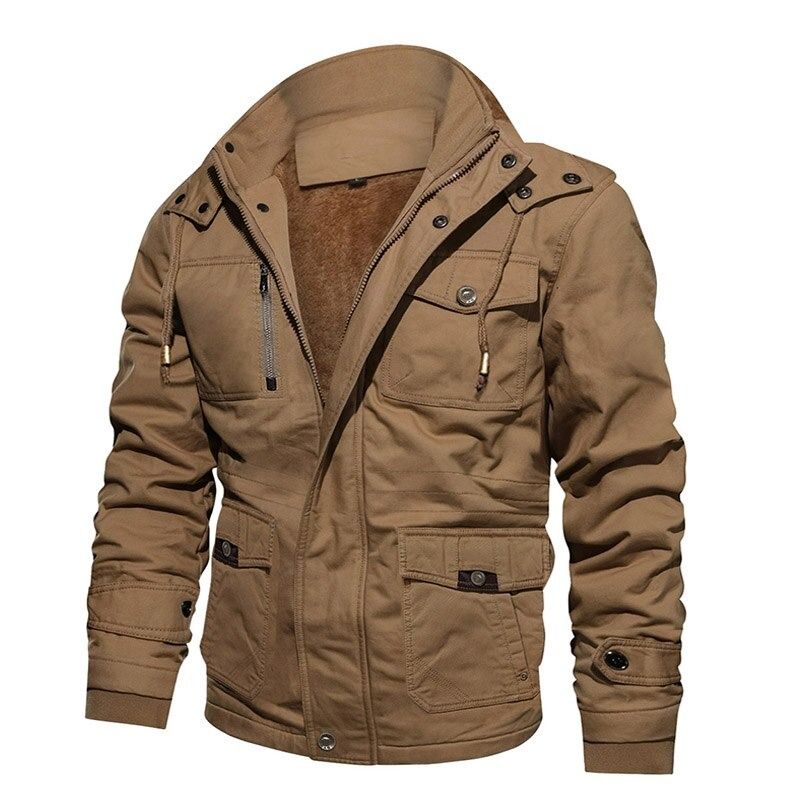 Thick Cotton Cargo Winter Men's Jacket